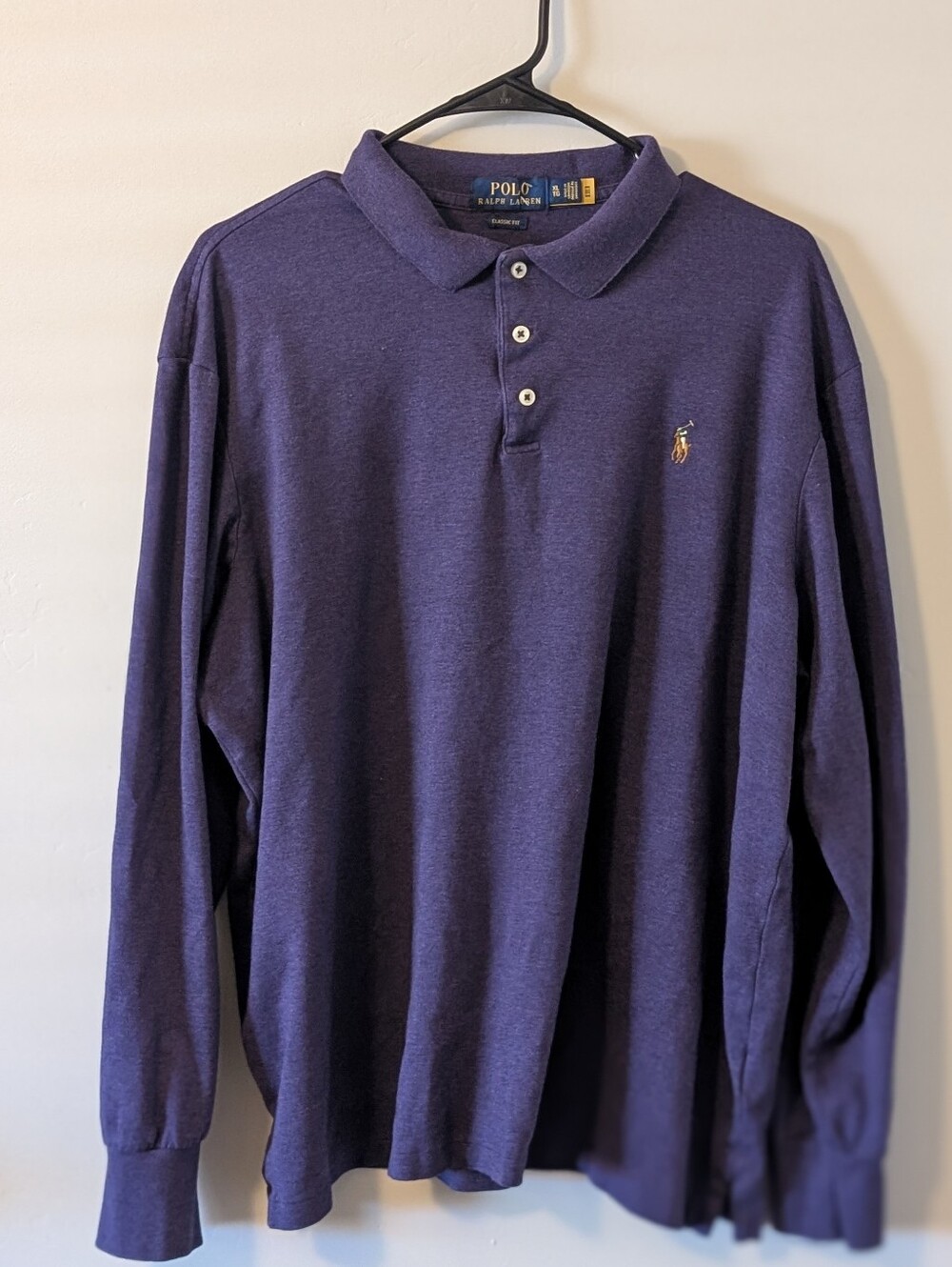 Polo Ralph Lauren Purple Long Sleeve Polo Shirt XL Classic Fit